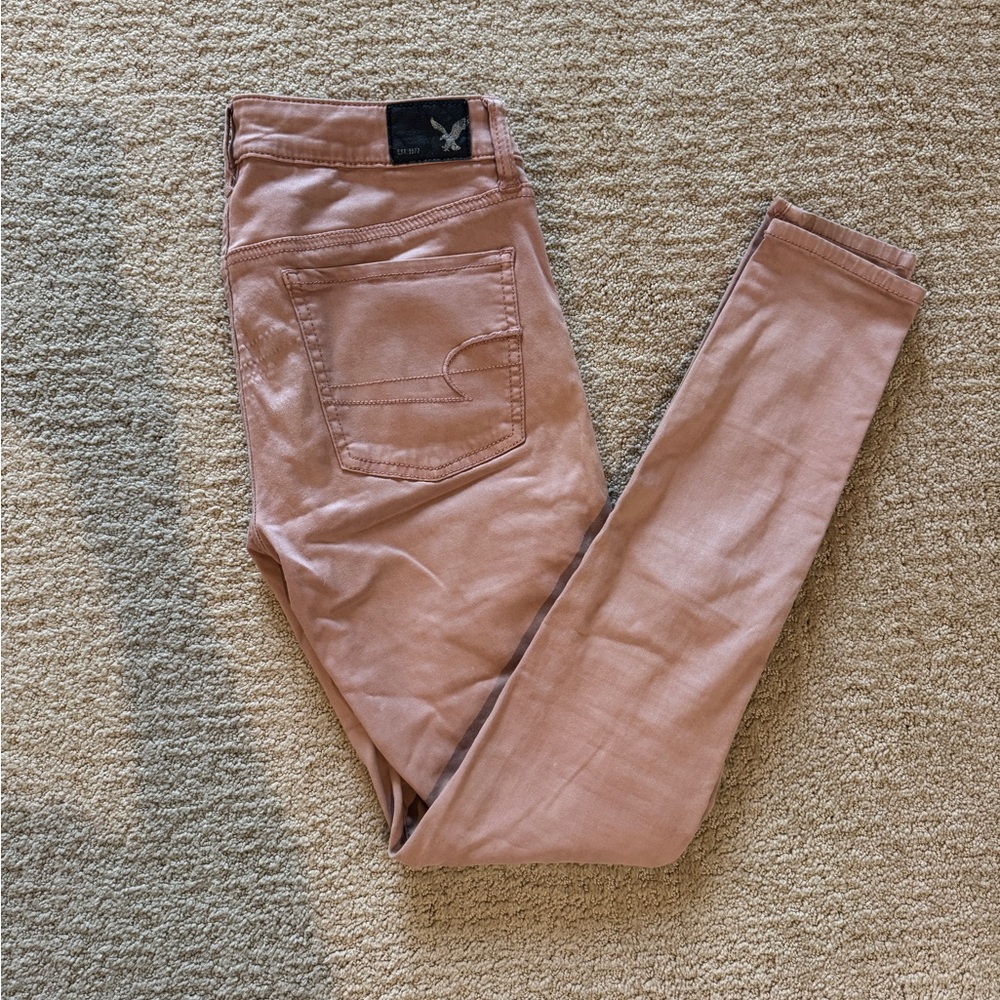 American Eagle pants jeans blush color